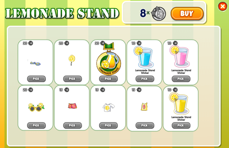 lemonade stand prizes